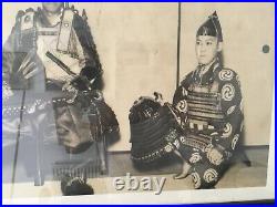 Large Antique Exhibition Photograph Of A Japaneses Samurai Circa 1920