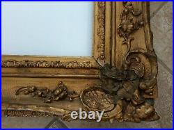 Large ESTATE Antique picture frame 47x39 painting size 36x28