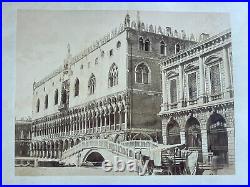 Large antique Photograph Palazzo ducale San Marco Venice Venezia Italy