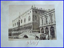 Large antique Photograph Palazzo ducale San Marco Venice Venezia Italy