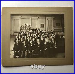 Large antique mounted PHOTOGRAPH titled PIONEERS OF CHICAGO May 26, 1883 vintage