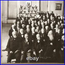 Large antique mounted PHOTOGRAPH titled PIONEERS OF CHICAGO May 26, 1883 vintage