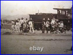 Latin American Railroad Train Locomotive Cabinet Photograph
