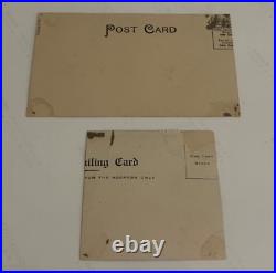 Leipzig BERLIN Post Card 2 Unmarked RARE Antique PHOTO POSTCARDS Buildings VTG