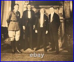 Lot Of 4 Antique Vintage 1920s Photos Charles Lindbergh & Raymond Orteig