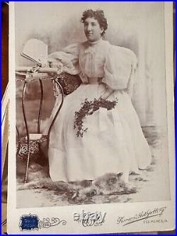 Lot Of Cabinet Cards 7 Antique Photos Incl Female Photographer 1800s