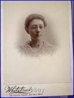 Lot Of Cabinet Cards 7 Antique Photos Incl Female Photographer 1800s