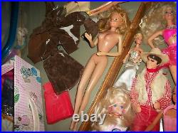 Lot-Vintage & Modern Barbie Dolls, Clothes, Cases, Accessories, What's in Photos