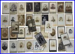 Lot of 40 Antique Photographs Portraits Cabinet Cards Amsterdam Europeans 1900's