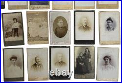 Lot of 40 Antique Photographs Portraits Cabinet Cards Amsterdam Europeans 1900's