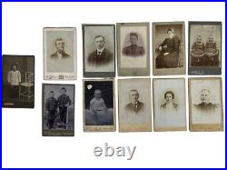 Lot of 40 Antique Photographs Portraits Cabinet Cards Amsterdam Europeans 1900's