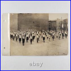 Mass Drill Philadelphia School Photo 1920s Campbell-Lyons Children Vintage A221