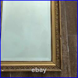 Mirror 28 x 14 Vintage gold gilt wall mounted insert picture painting antique