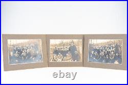 Mixed Race Gentlemans Group Portrait Three 9x7 Inch Photos 1890s Antique