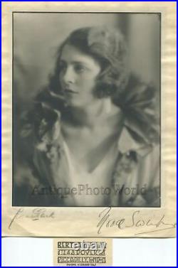 Nora Swinburne gorgeous actress antique signed art photo by Yvonne Park