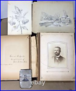 Old Photo Album French Family 85 Cabinet Cards CDV Soldiers WW1