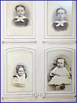 Old Photo Album French Family 85 Cabinet Cards CDV Soldiers WW1