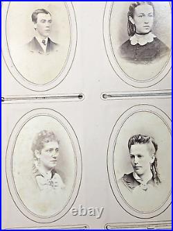 Old Photo Album French Family 85 Cabinet Cards CDV Soldiers WW1