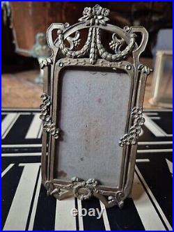 Old Vintage Art Nouveau, Secessionist Original Metal Picture/photo Frame