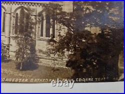 Original 19th c. Albumen photo print of Worchester Cathedral from Edgars Tower