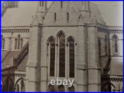 Original 19th c. Albumen photo print of Worchester Cathedral from Edgars Tower