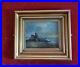 Original-Antique-Oil-Painting-Signed-Gold-Gilt-Framed-Picture-Rocks-on-Beach-01-pc