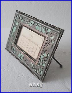 Original Antique Tiffany Studios Calendar Fhoto Frame in Grapevine Pattern