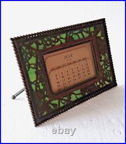 Original Antique Tiffany Studios Calendar Fhoto Frame in Grapevine Pattern