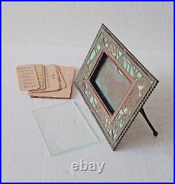 Original Antique Tiffany Studios Calendar Fhoto Frame in Grapevine Pattern