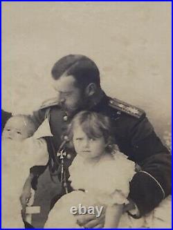 Original Rare Antique Russian Photograph Tsar Nicholas ll Family Romanov