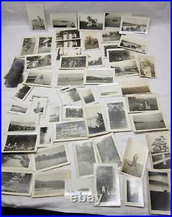 Otsego Lake Cooperstown Ny Kelly Family Snapshot Photo Lot Old Vtg Antique Album