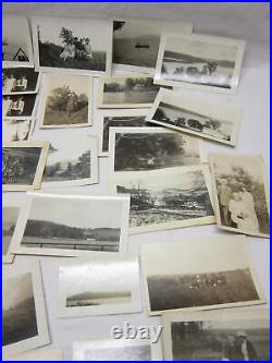 Otsego Lake Cooperstown Ny Kelly Family Snapshot Photo Lot Old Vtg Antique Album