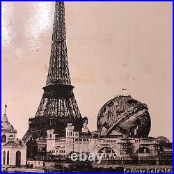 PARIS Photo EXPOSITION UNIVERSSELLE 1900 EIFFEL TOWER GLOBE VINTAGE ANTIQUE /