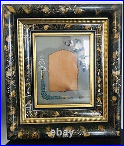 Pair Antique Ebony Gold Victorian Walnut Art Painting Picture Primitive Frames