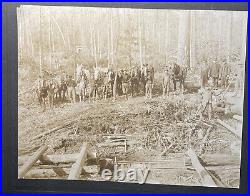 Pennsylvania State College Area Logging Boarded Antique Photo Walt 1900's