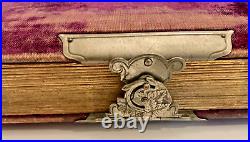 Photograph Album with 74 Antique Cabinet Card Photos Pictures Men Women Kids