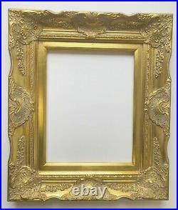 Picture Frame- 11x14 Ornate- Baroque Gold Color- Wood/Gesso- GLASS 6996G