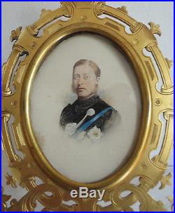 Prince Arthur Royal Victorian Presentation Frame Photo 1874 Chelsea Pensioner