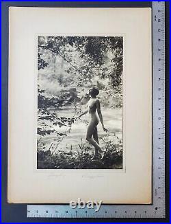 RARE 15x20 DECO NUDE NYMPH 1933 SPRING SONG SIGNED H R CREMER EXHIBITED PHOTO