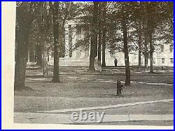 RARE (2) PRINCETON UNIVERSITY PHOTOS Whig and Clio Halls & Marquand Chapel c1893