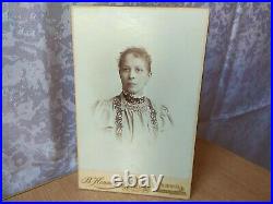RARE Vintage Antique Cabinet Photo Card girl woman Henner Przemysl
