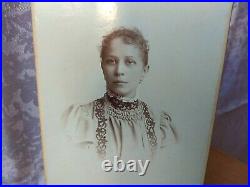 RARE Vintage Antique Cabinet Photo Card girl woman Henner Przemysl