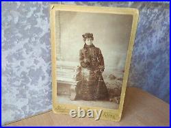 RARE Vintage Antique Cabinet Photo Card girl woman Raphael of Kyiv