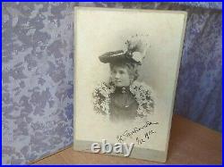 RARE Vintage Antique Cabinet Photo Card girl woman kunst falon pielzner wien