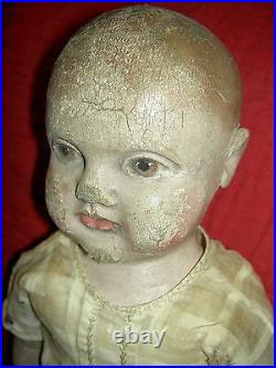 RARE antique Philadelphia Baby cloth doll by JB Sheppard & Co. & orig. 1900 photo