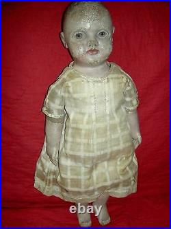 RARE antique Philadelphia Baby cloth doll by JB Sheppard & Co. & orig. 1900 photo