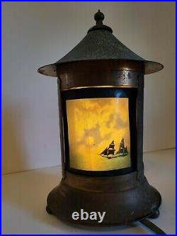 REVOLITE The Picture Lamp #101 Ships That Pass in the Night Copper Brass Motion