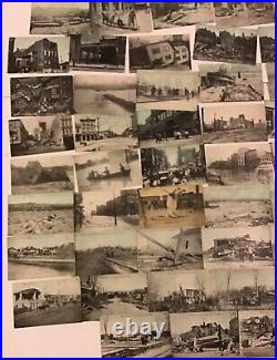 RPPC 50 Antique Vtg Natural Disaster Cyclone Tornado Photo Post Cards 1900s