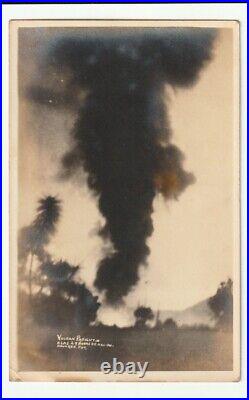 RPPC Photo Paricutin Volcano 24 Hrs After Birth Michoacan Smoke Postcard Back