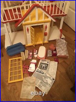 Rare 1982 Vtg. Barbie Dream Cottage Furnished With Box & Furniture See All Photos